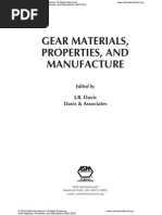 Gear Materials, Properties, And Manufacture