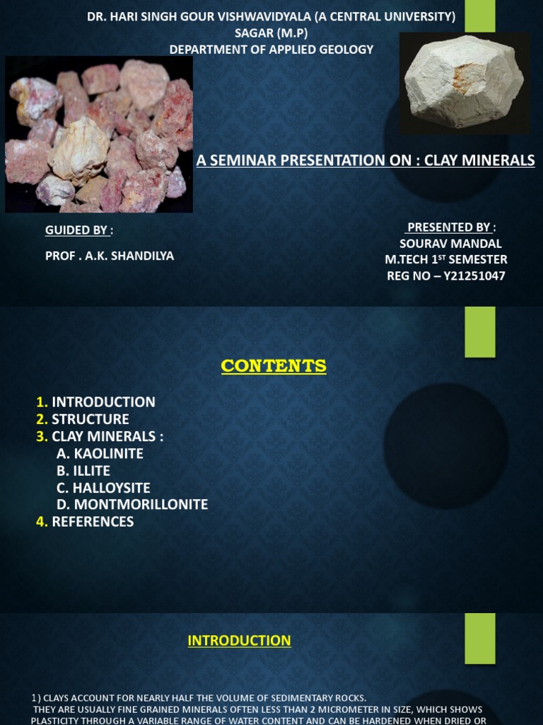 Sourav Clay Minerals PDF Minerals Silicon