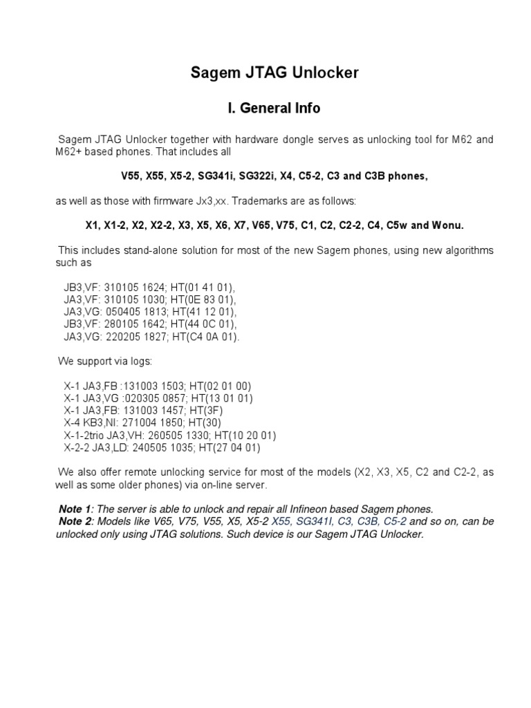 Sagem JTAG Unlocker English r9 | PDF | Computer Engineering | Computing