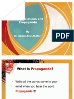 Public Relations and Propaganda
