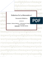 Didáctica de La Matemática I SECUENCIA DIDACTICA