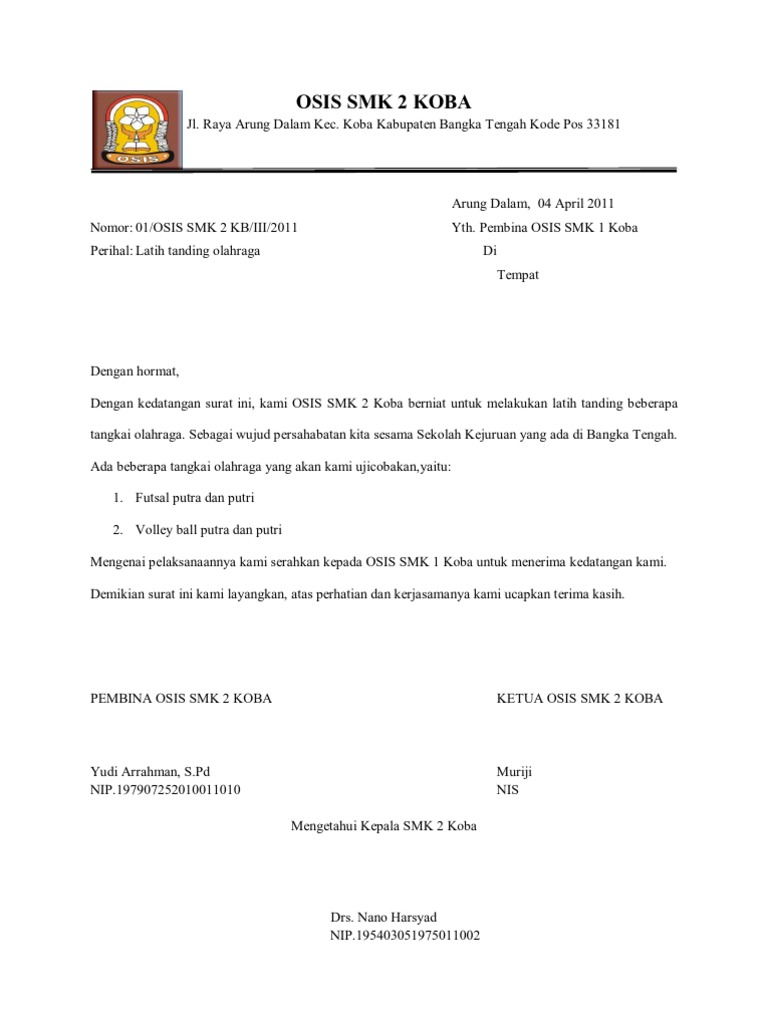 Surat Sparing