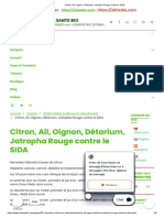 Citron, Ail, Oignon, Détarium, Jatropha Rouge Contre Le SIDA