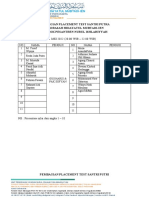 Pembagian Placement Test Santri Putra +putri Dan Lokasi