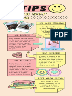 Infografía Motivacional Tips Cómo Ser Feliz Ilustrada Colorida