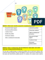 EXERCISE 2. What's Troubleshooting - USE THE INFIRNATION FROM ABOVE AND WRITE YOUR OWN TROUBLE SHOOTING DEFINITION