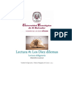Lectura Semana 1 LBPLECTURA - 1 Los - 10dilemas