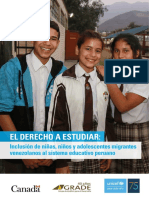 Derecho a estudiar venezolanos en el Perú