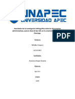 Resultados de La Investigación Bibliográfica Sobre Los Documentos Administrativos, para La Clase de Eps-103, en La Universidad Apec Santo Domingo