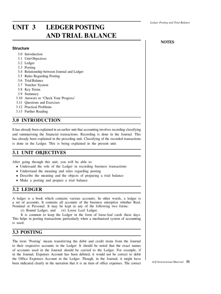 EBOOK6131f1fd1229c Unit 3 Ledger Posting and Trial Balance PDF PDF