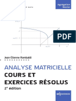 Analyse Matricielle Cours Et Exercices Résolus - 2e Édition Augmentée by Jean-Etienne Rombaldi