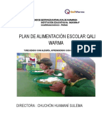 Plan de Alimentacion Escolar Qaliwarma