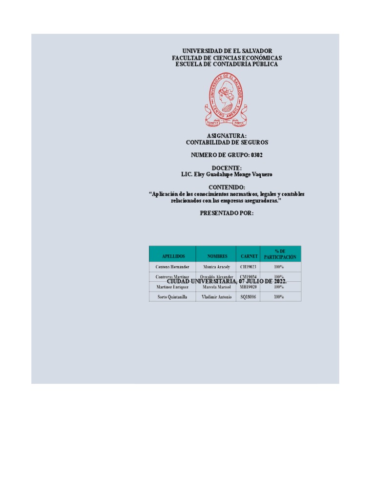 Contabilidad de Seguros: Normativa y Ejemplos | PDF | Seguro | Reaseguro