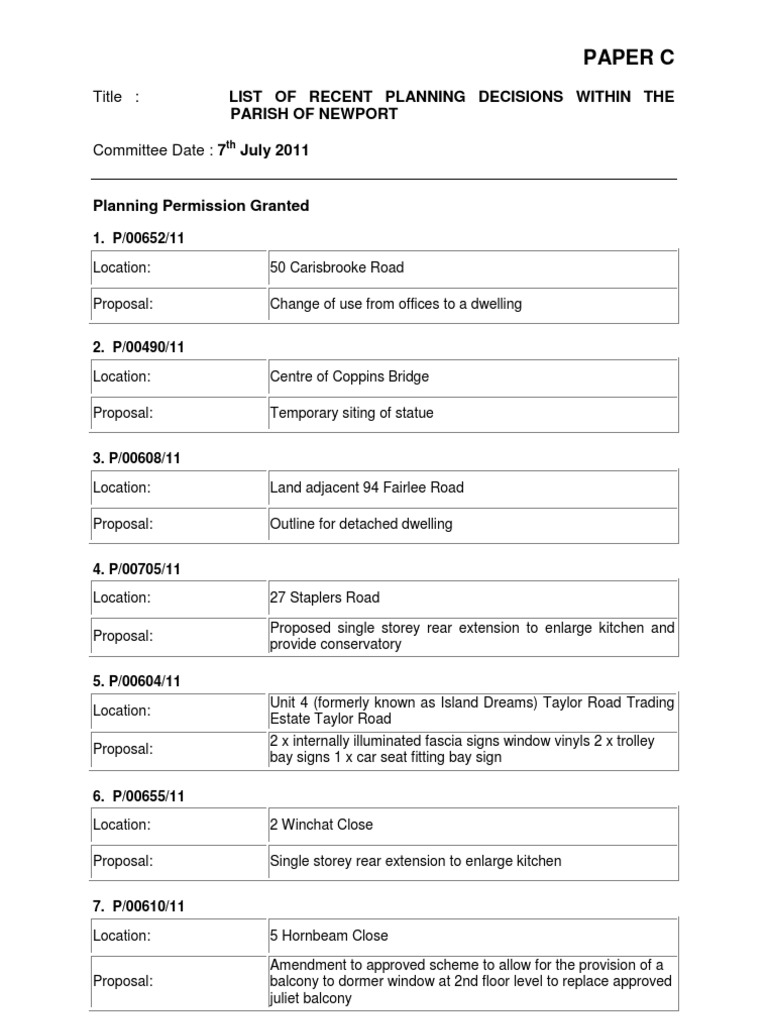 Paper C - Planning Notices 07.07 | PDF
