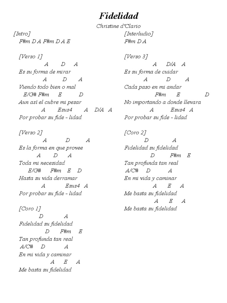 Letra y acordes de 