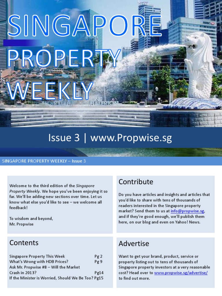 Singapore Property Weekly Issue 3 | PDF | Interest Rates | Inflation