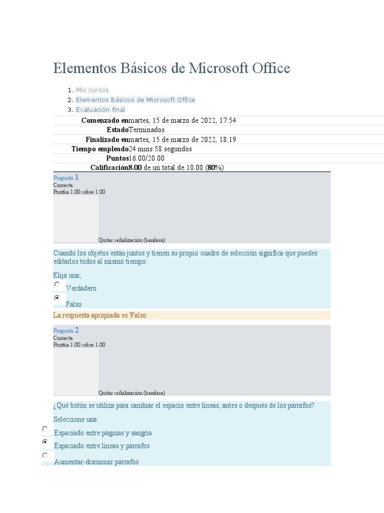 Elementos Básicos de Microsoft Office | PDF | Microsoft Office ...