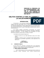 Manuscrito. DELITOS CONTRA LA VIDA, EL CUERPO Y LA SALUD. HOMICIDIO... D Quemardddd