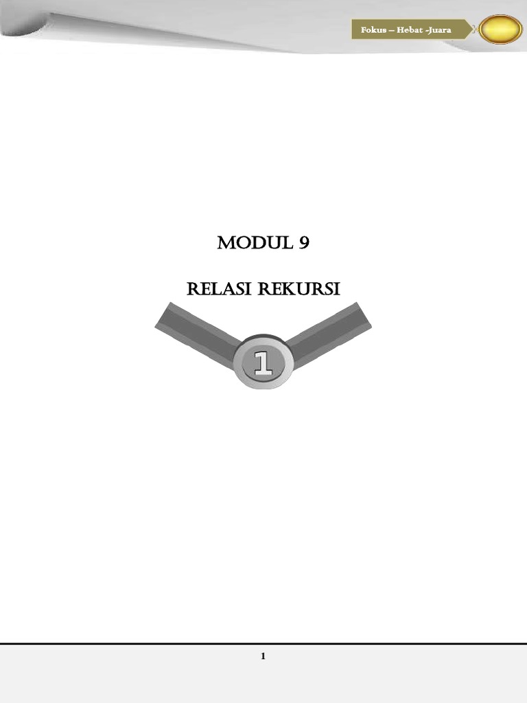Contoh Soal Relasi Rekursi | PDF