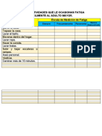 Lista de Actividades Que Le Ocasionan Fatiga Facilmente Al Adulto Mayor