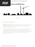 LUFFING TOWER CRANE Tower Crane Specifications - Jib Tower Crane