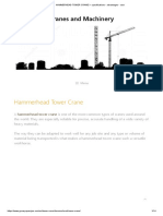 HAMMERHEAD TOWER CRANE Specifications - Advantages - Cost