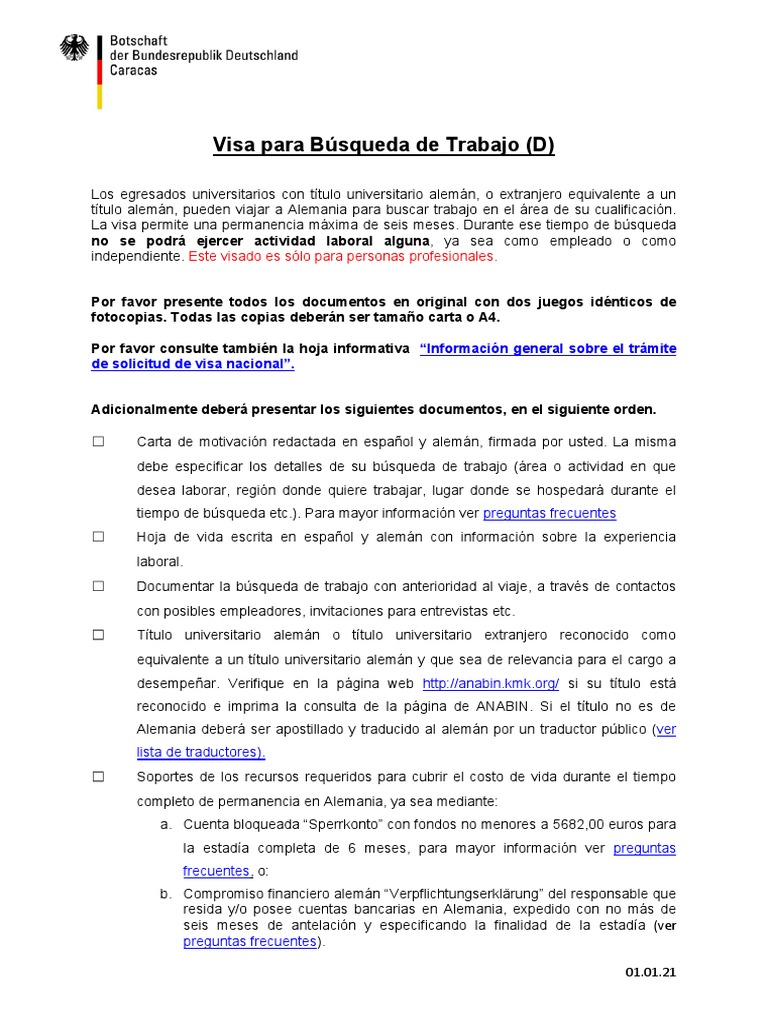 visa-para-b%C3%BAsqueda-de-trabajo--pdf-data | PDF | Alemania ...