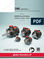 GLOBE Airmotors manual for VA8J&X, VS8C, and VA8C vane air motors