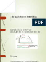 Tiro parabólico horizontal: movimiento en dos dimensiones (MRU