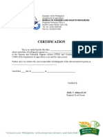 BFAR6 CFSMFF Certification