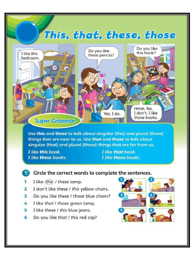 Demonstrative Adjectives Homework Pdf