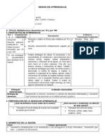 SESIÓN DE APRENDIZAJE Matematica