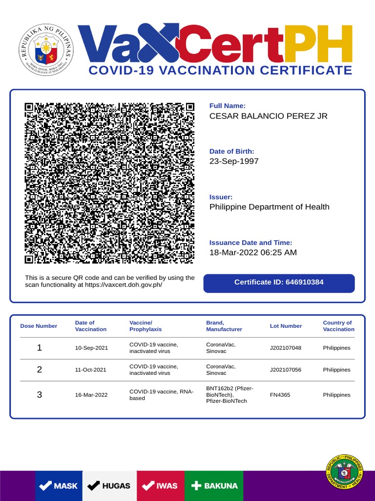 Vaccination Certificate | PDF