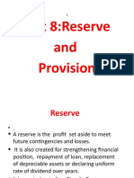 Reserve and Provision