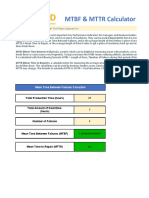 MTBF & MTTR Calculator Guide