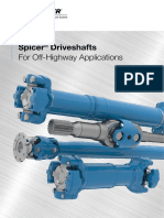 Spicer Driveshafts: For Off-Highway Applications