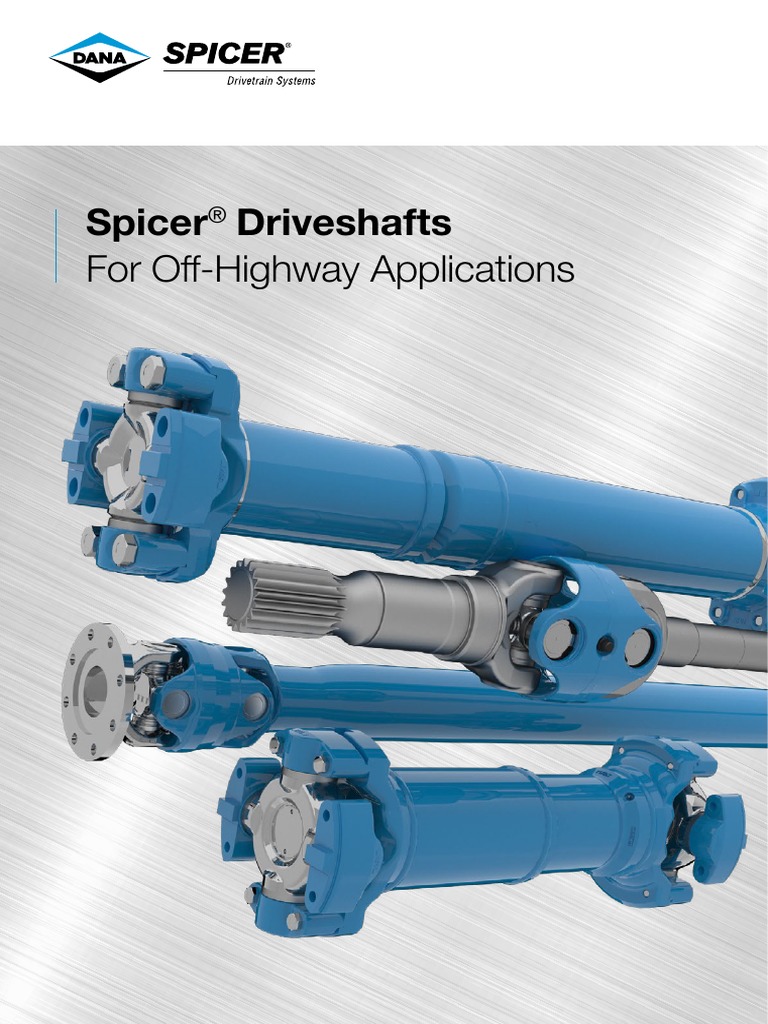 Spicer Driveshafts: For Off-Highway Applications | PDF | Vehicles ...
