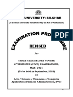 Revised: Assam University: Silchar