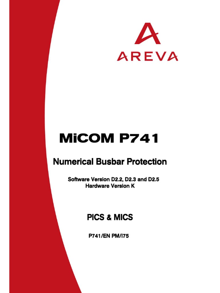 Micom P741: Numerical Busbar Protection | Download Free PDF | Data ...
