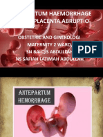 Maternity 2 Ante-Partum Haemorrhage (Aph) 26.3.2021