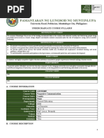 GENED05 - Purposive Communication - Standard Course Syllabus Effective AY 2022-2023