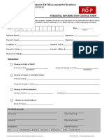RO-P Personal Information Change Form
