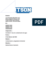 Actividad 5. Caso de Contaminación de Agua