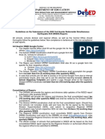 Annex A. Guidelines On The Submission of The 2022 3rd Quarter Nationwide Simultaneous Earthquake Drill NSED Reports