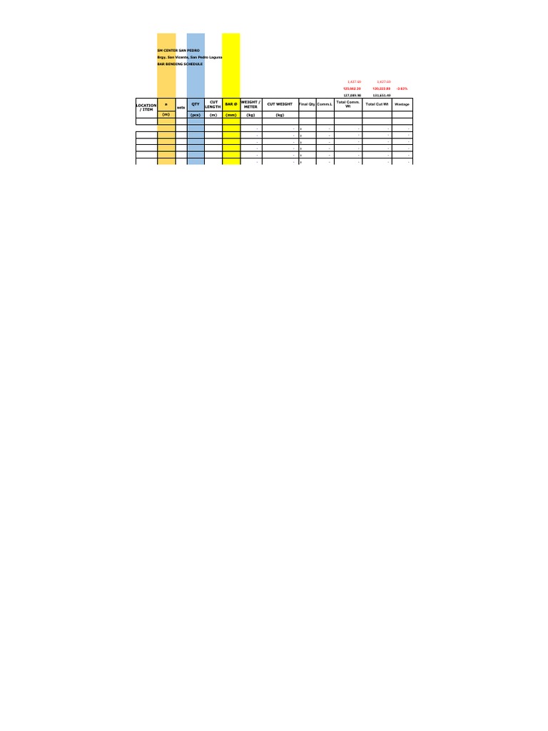 Rebar Quantity RDZ3 PDF Reinforced Concrete Composite Material