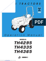 Iseki TH4295, TH4335, TH4365 Tractor Operation and Maintenance Manual