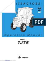 Iseki TJ75 Tractor Operation and Maintenance Manual