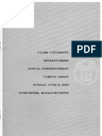 Clark University, 73rd Annual Commencement, June 9, 1963