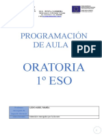 Resumen Programación Oratoria 2º ESO Junta Galicia