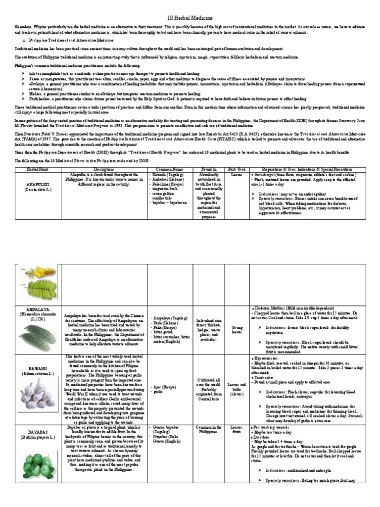 10 Herbal Medicine PDF Medicine Faith Healing